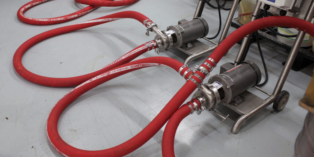 red brewing hose