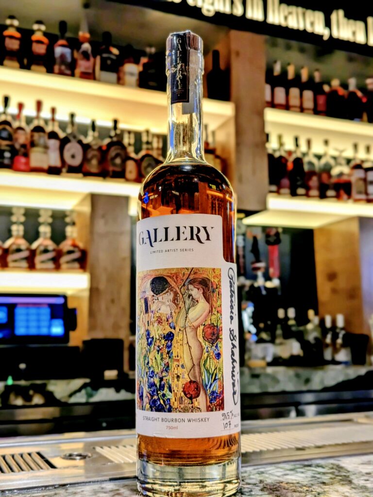 bottle of straight bourbon whiskey from Gallery